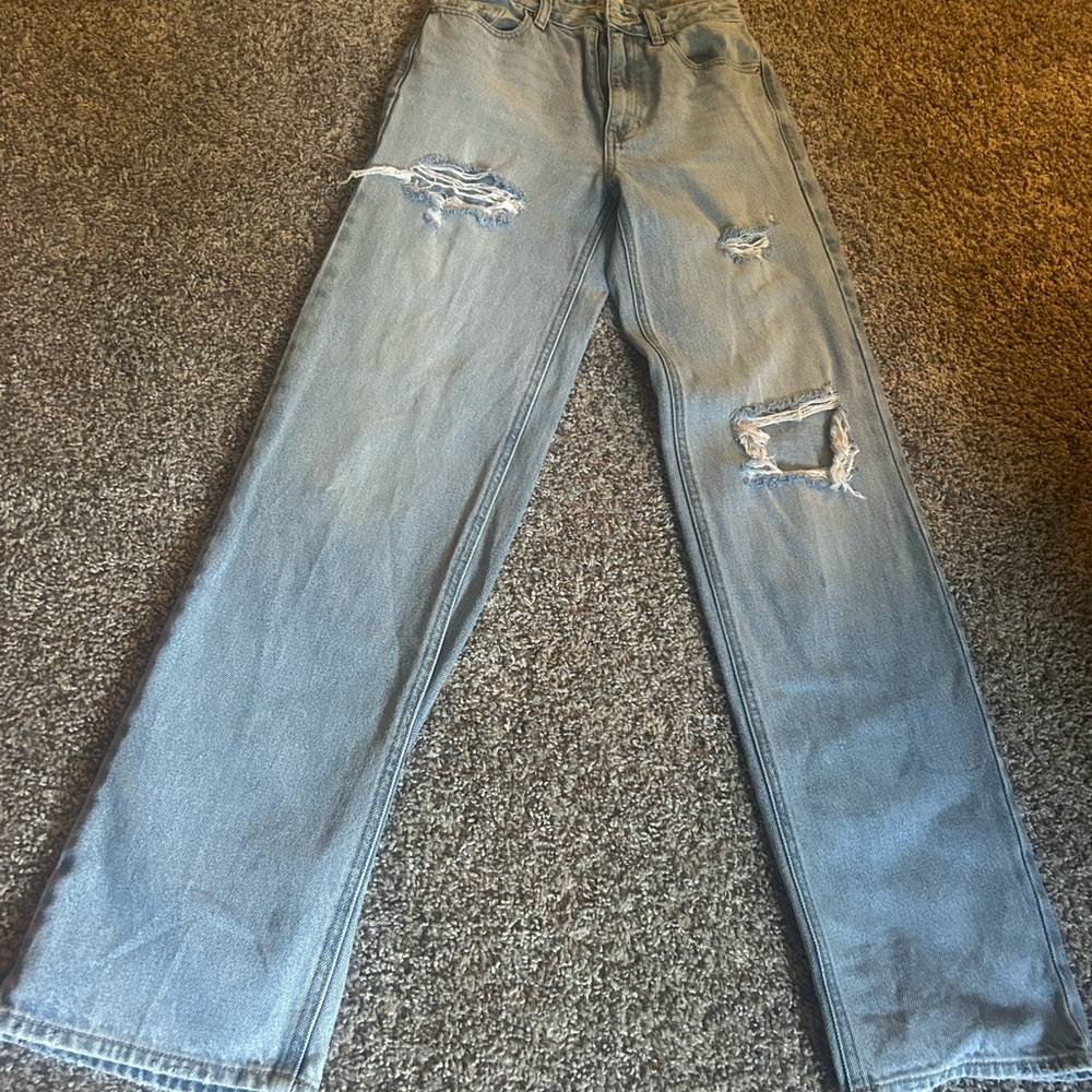Pacific Sunwear Women's Light Blue Straight Leg Jeans
